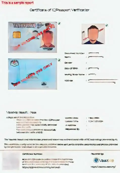 Sample VaazMe Report